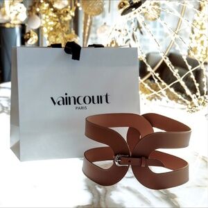 Vaincourt Paris La Délicieuse Leather Belt Waist 30"-30.5"  (Fr 80)